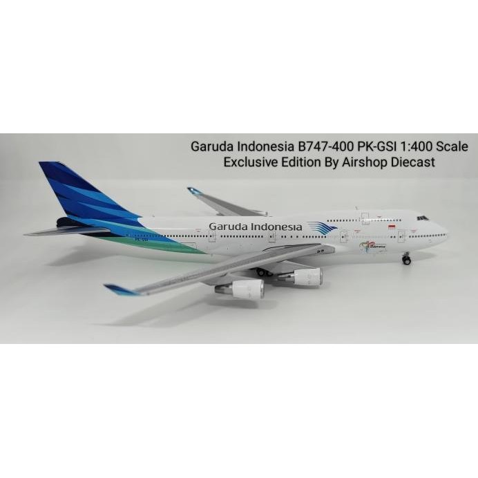baru  Garuda Indonesia B747-400 PK-GSI 1:400 Scale Exclusive Edition By Airshop Diecast murah