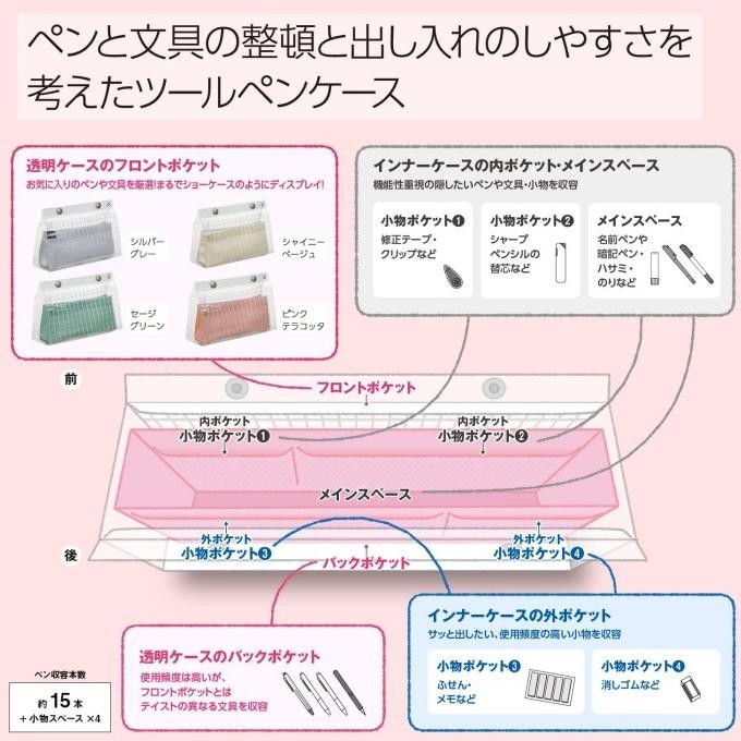 

new !!! Kokuyo Piiip Tool Pen Case Transparent Pouch Kotak Pensil Serbaguna murah