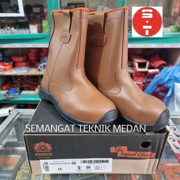 KWD205CX SEPATU SAFETY BOOT POLOS COKLAT KINGS HONEYWELL KWD 205 CX