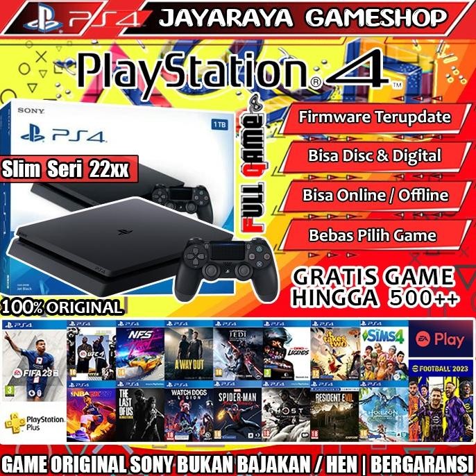Sony PS4 Slim SERI 22 500GB / 1TB Playstation 4 Slim CUH-22XX Original murah