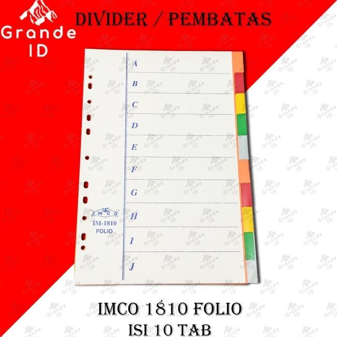 

new !!! DIVIDER IMCO 1810 FOLIO ISI 10 PEMBATAS BINDER IMCO IM 1810 F4 murah