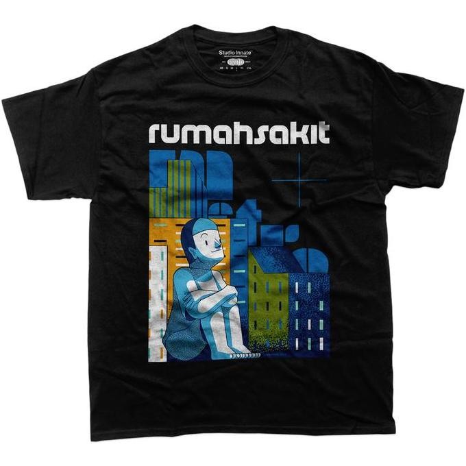 new  T-shirt Merchandise rumahsakit Band Artwork Metro Black | Basic Katun Combed murah