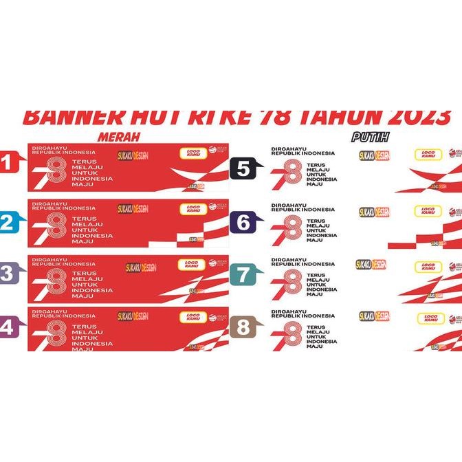 ready !!! BANNER / SPANDUK HUT RI 77 Tahun 2022 / Ulang Tahun RI / Bisa COD murah