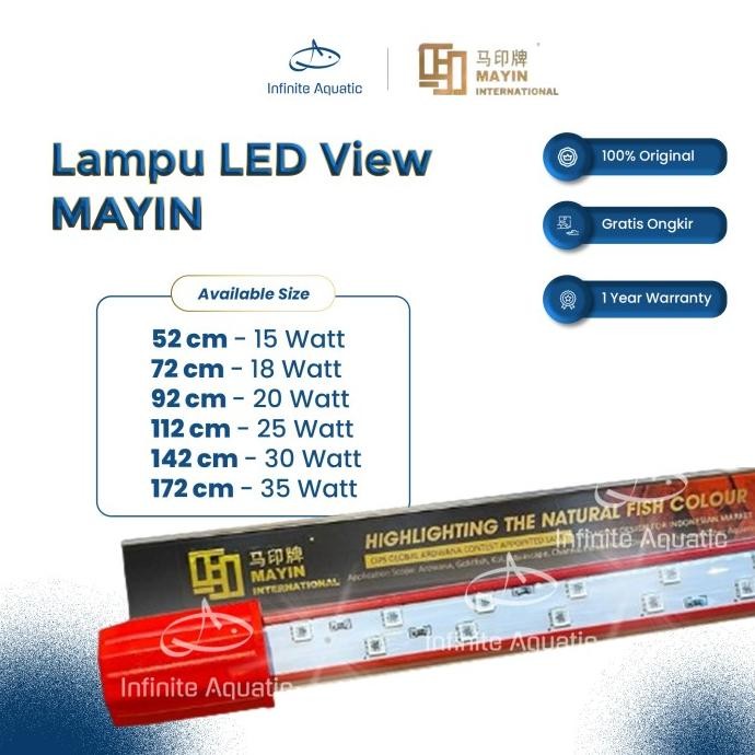 TERMURAH - Lampu LED View MAYIN Lampu Aquarium Ikan Arwana/ Ikan Hias