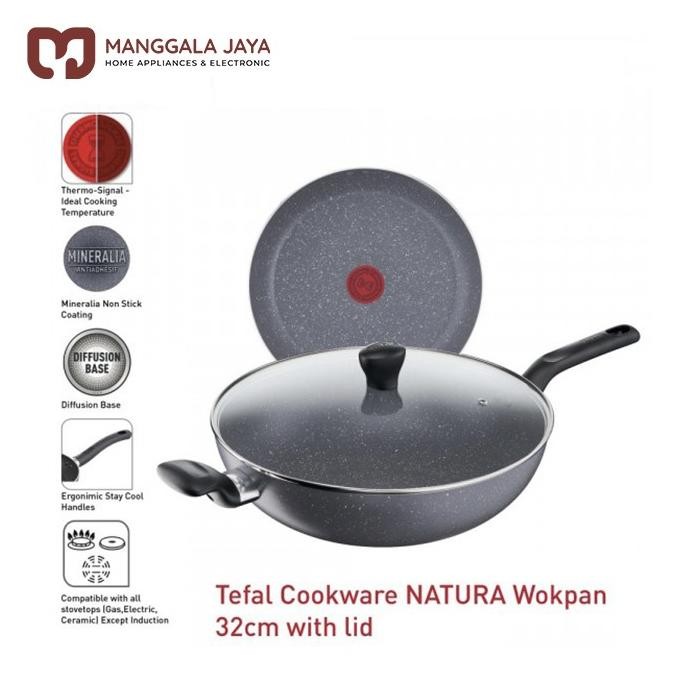 Grosir Tefal Natura Wokpan With Lid 32Cm