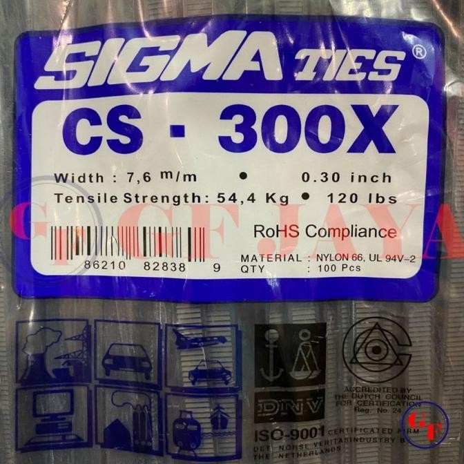 

new !!! Kabel Ties / Tis Sigma CS 300 X / 30cm / 30 cm Hitam / Putih CS300X murah