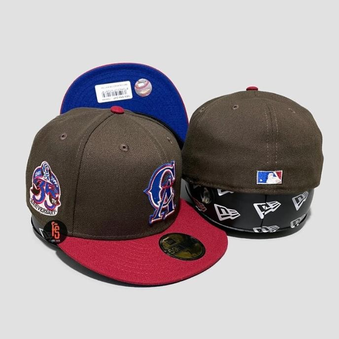 TOPI NEW ERA ORIGINAL 5950 35TH ANNIV CALIFORNIA ANGELS WALNUT C UV B