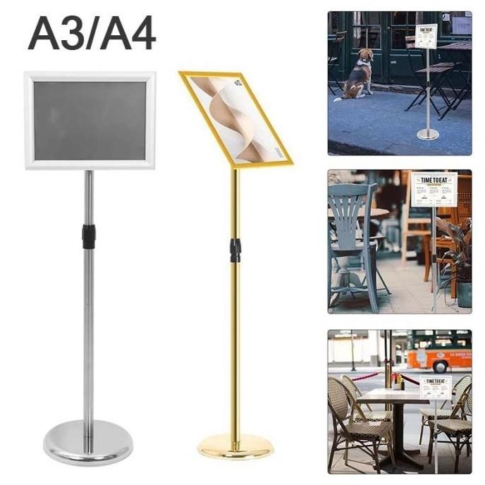 

new !!! A3/A4 Standing Sign Frame Floor Stand Display Poster Display Harga Frame Standing Frame Telescoping 70-120cm Outdoor/Indoor murah