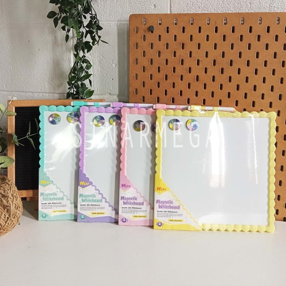 

fgs-3 Re27 Fancy Whiteboard Color Magnet JL-116 Papan Tulis Kotak Pastel 29 x 29 cm Portabel Original Premium