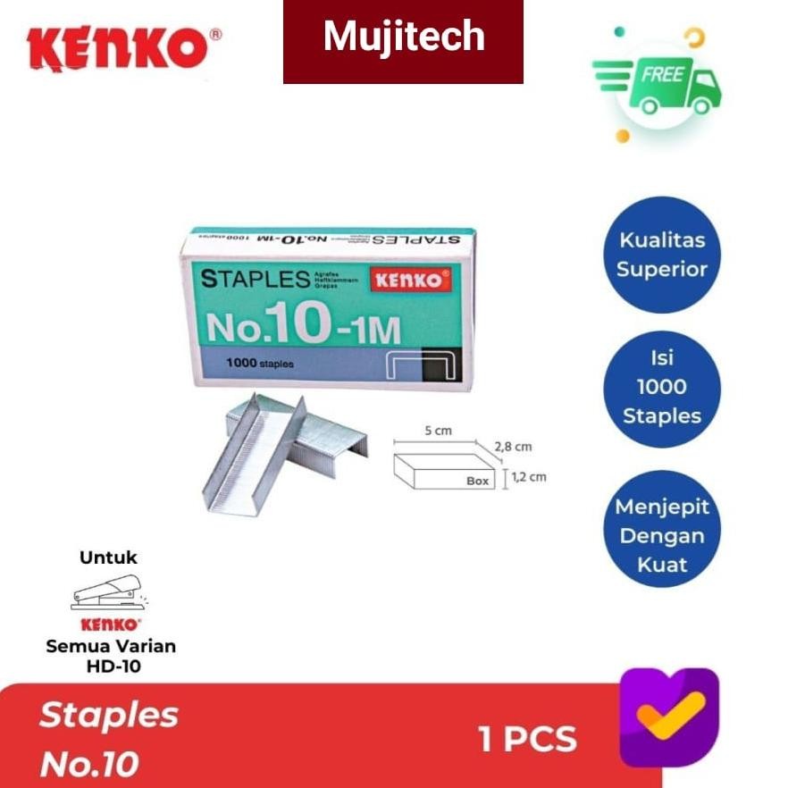 

ty-65 yl-24 1 PAK 20 PCS ISI STAPLER STAPLES No 10-1M KENKO STEPLES Sale Terlaris