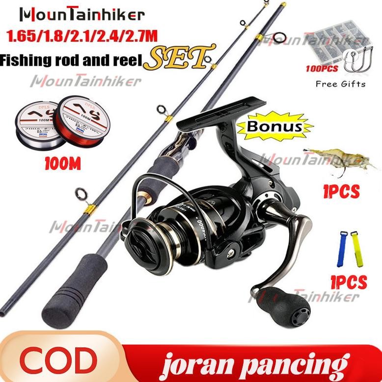 # Beli 1 Dapat 5 #Set Joran Pancing Set Lengkap Joran Ultralight Serat Karbon dan Gulungan Pancing L