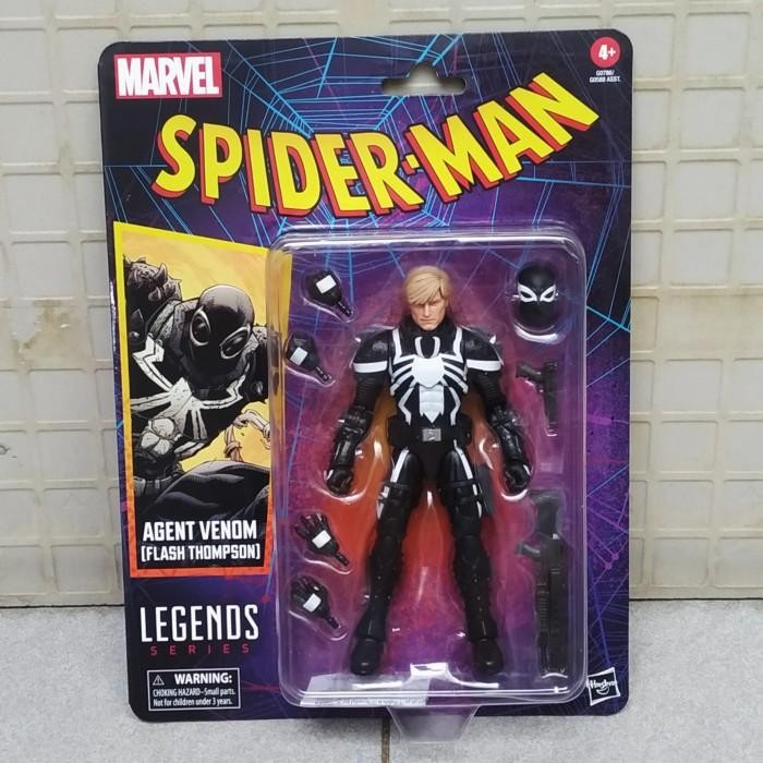 Hasbro Marvel Legends Retro Agent Venom Flash Thompson Spiderman Vintage Card Spider-Man