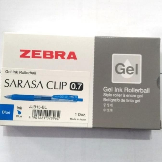 

TERMURAH - pulpen Ballpoint pen Zebra Sarasa Clip Gel 0,7 Biru harga satu lusin