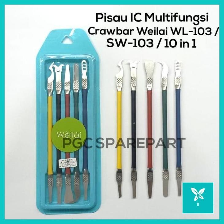 

| PST | PISAU IC MULTIFUNGSI CRAWBAR WEILAI WL-103 SW-103 10 IN 1 - KNIFE