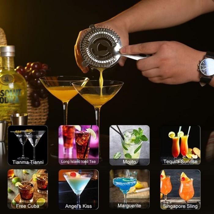 25 In 1 Paket Lengkap Cocktail Shaker Stainless Set Cocktail Shaker Cocktail Shaker Set Alat Shaker 