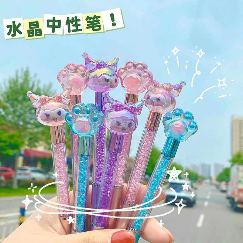 

Pena Gel Crystal Cat Paw Berlian Hancur Pena Tinta Hitam