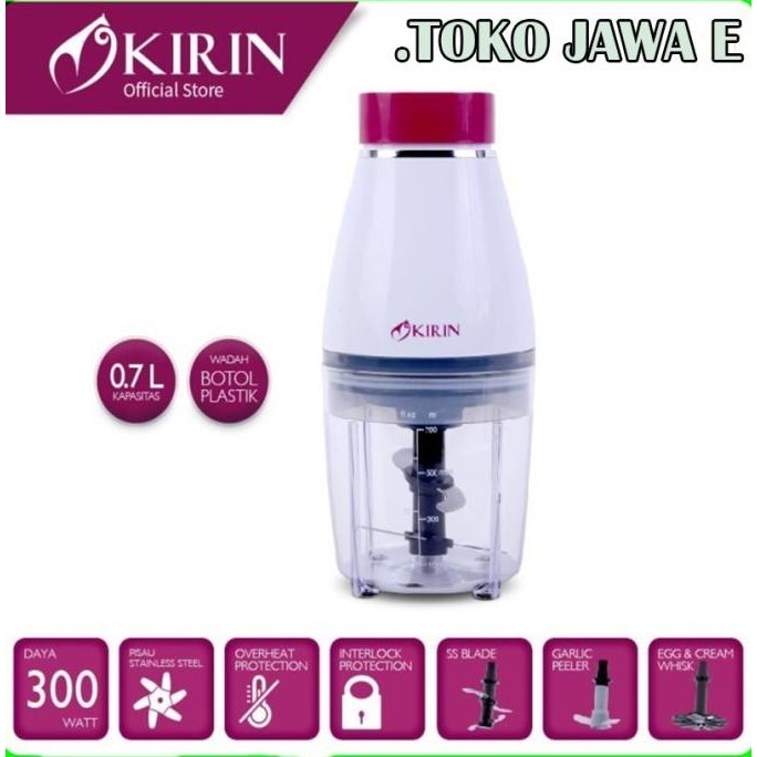 chopper kirin kfc 307/kirin food chopper pelumat kapasitas 0,7 liter