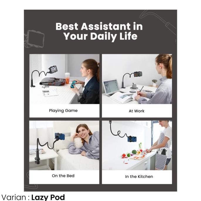 

UGREEN Stand Holder Hp Lazy Pod HP Tablet iPad Universal Flexible MRS