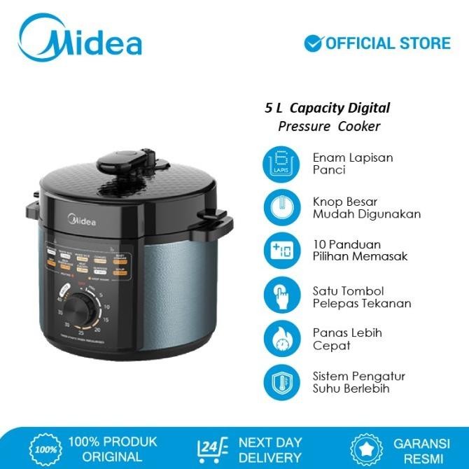 pressure cooker midea mpm50010amg - 5 liter