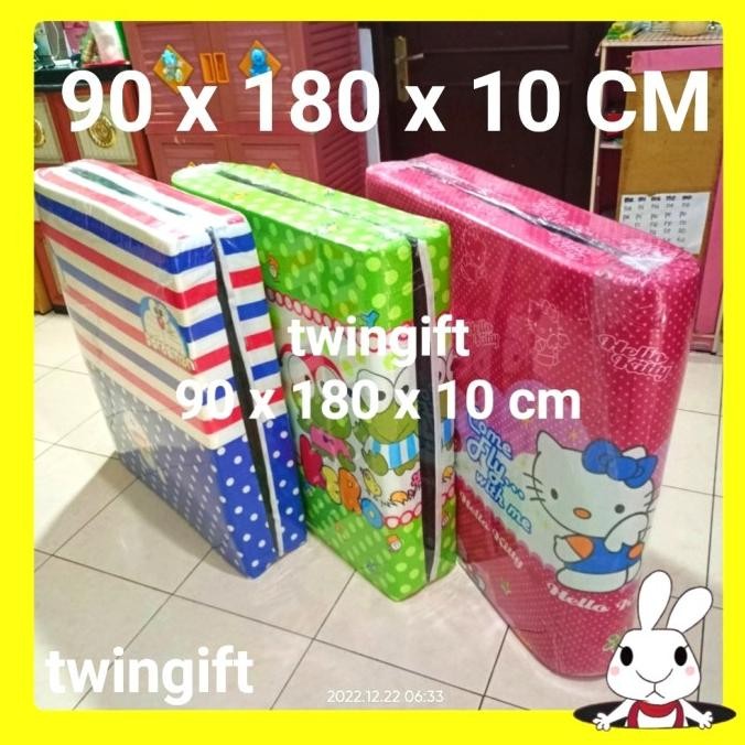 Kasur Busa Lipat tebal, 90x180x10 cm