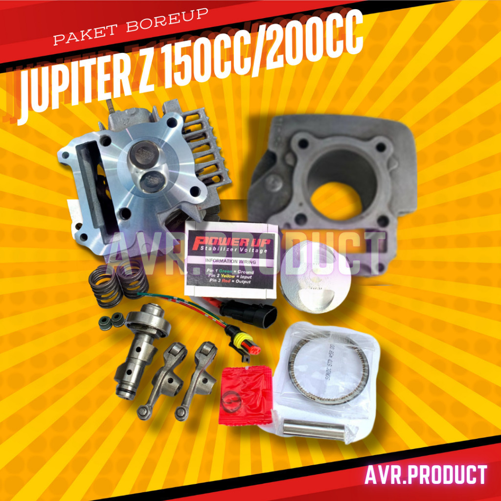 PAKET BOREUP JUPITER Z SUPER LENGKAP 150cc&200cc TINGGAL PASANG SAJA TANPA POWERUP (HBNPRS)