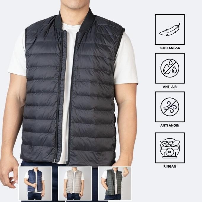 Rompi pria vest pria rompi motor anti angin bulu angsa TBJ Nearby baru E88