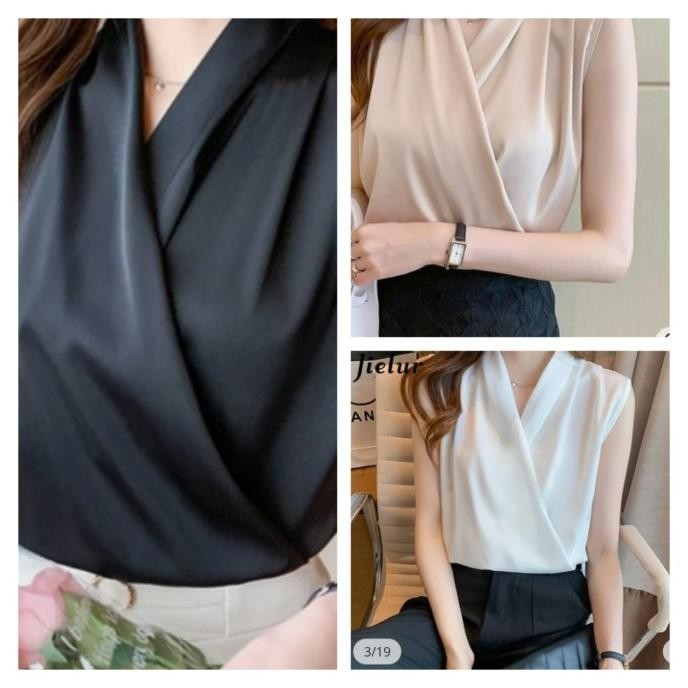 INNER TANPA LENGAN DALAMAN BLAZER ATASAN BLOUSE WANITA