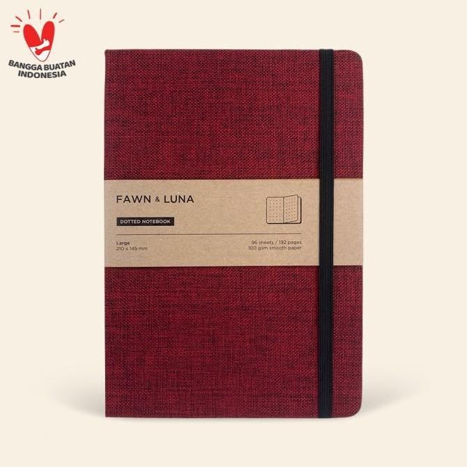 

Fawn & Luna - Ruby Red - Notebook Large A5 - Buku Jurnal/Agenda/Diary/Catatan