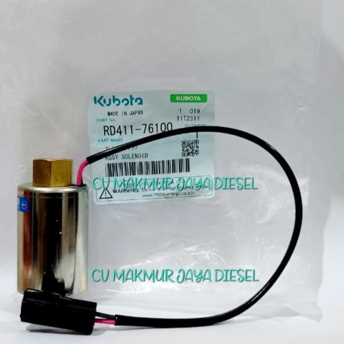 Solenoid U50 Rd411-76100/Assy Solenoid Rd411-7610-0 Kubota New Stok