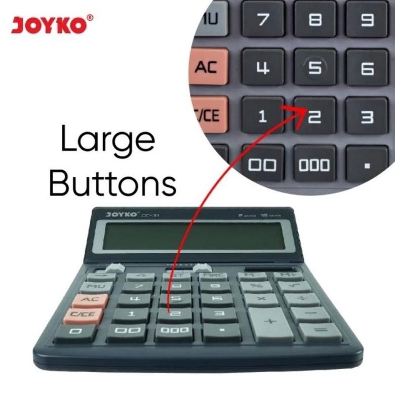 

Dgf-4 Joyko Cc31 Check Ulang 16 Digit Desktop Calculator - Big Lcd Kalkulator Cc 31 Terlaris