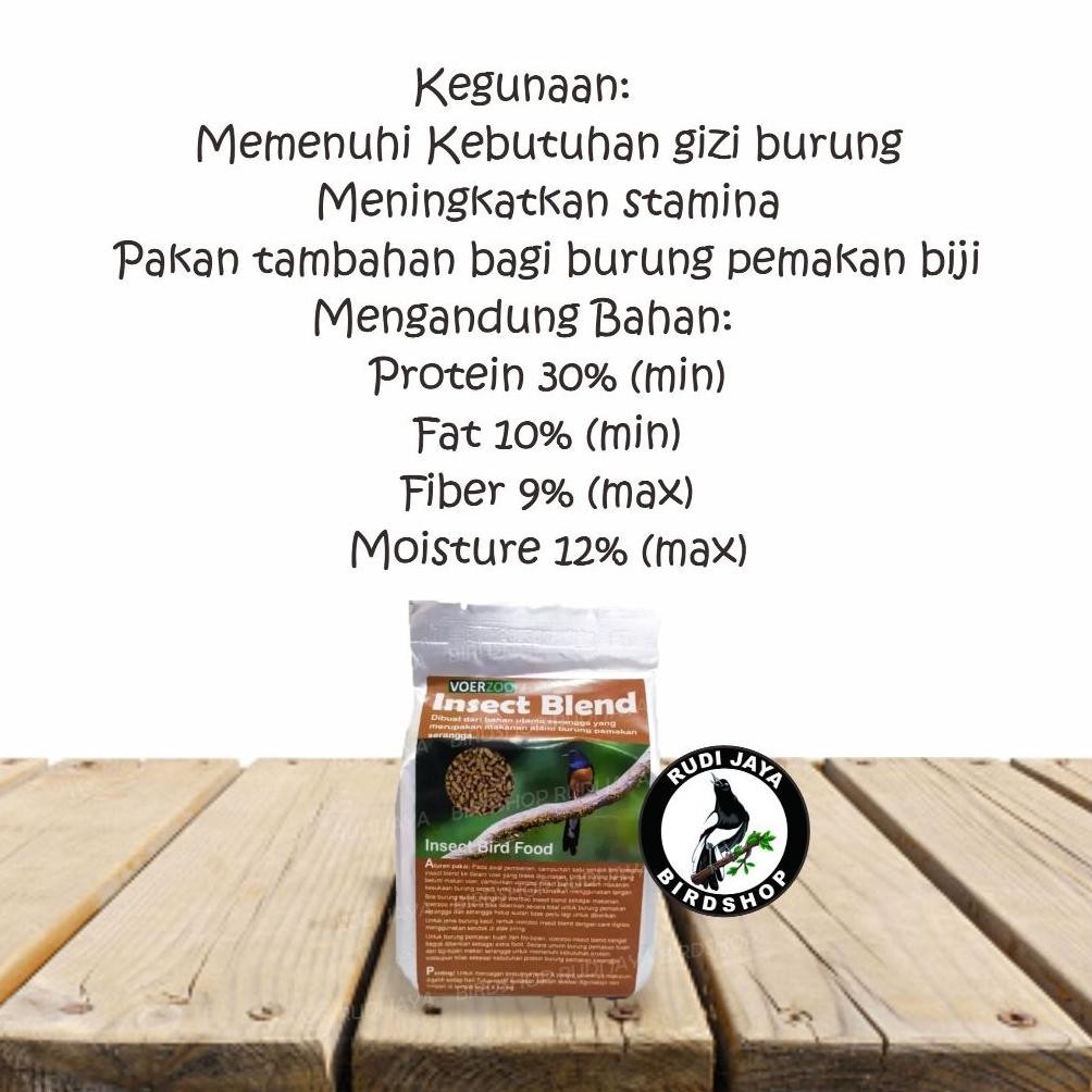 Gha-65 Voer Zoo Voerzoo Insect Blend 225 Gram Pakan Makanan Burung Pemakan Serangga Tinggi Protein B