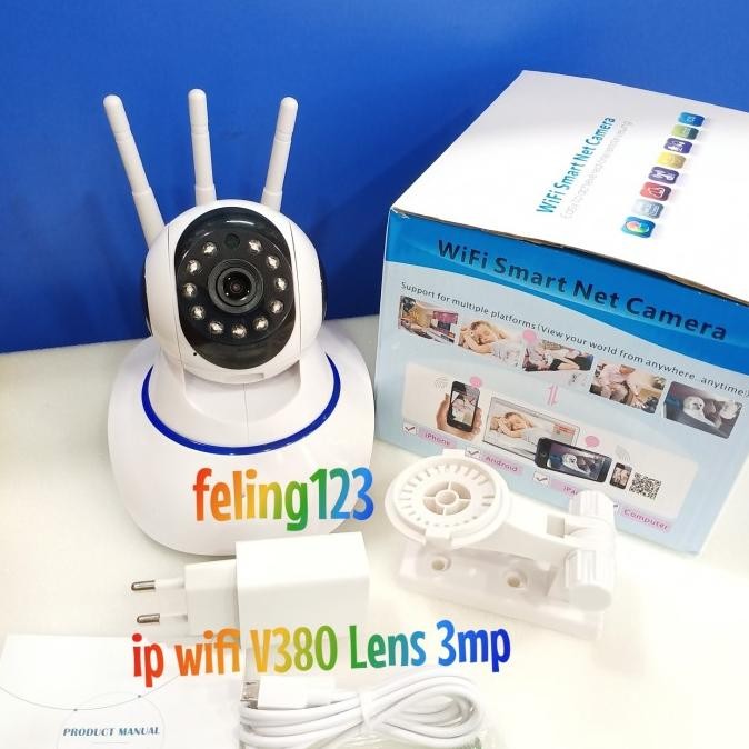 TERSEDIA IP Camera CCTV WIRELESS Wifi 3 Antena V380