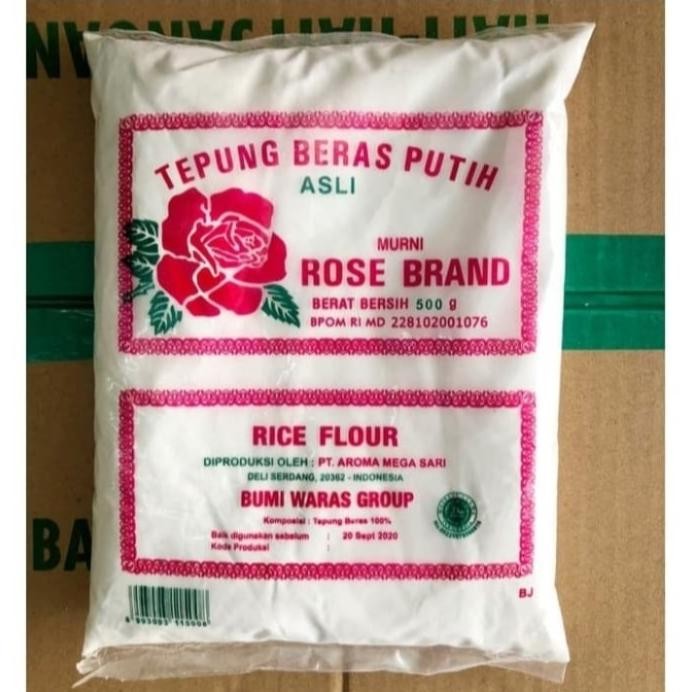 

Terlaris Tepung Beras Rice Flour Rose Brand 1/2 Kg 500 Gram