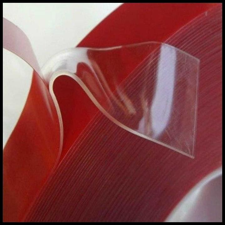 

Perekat Double Tape Lakban Bening 3 Meter Transparan Akrilik Mini Foam 2 Sisi