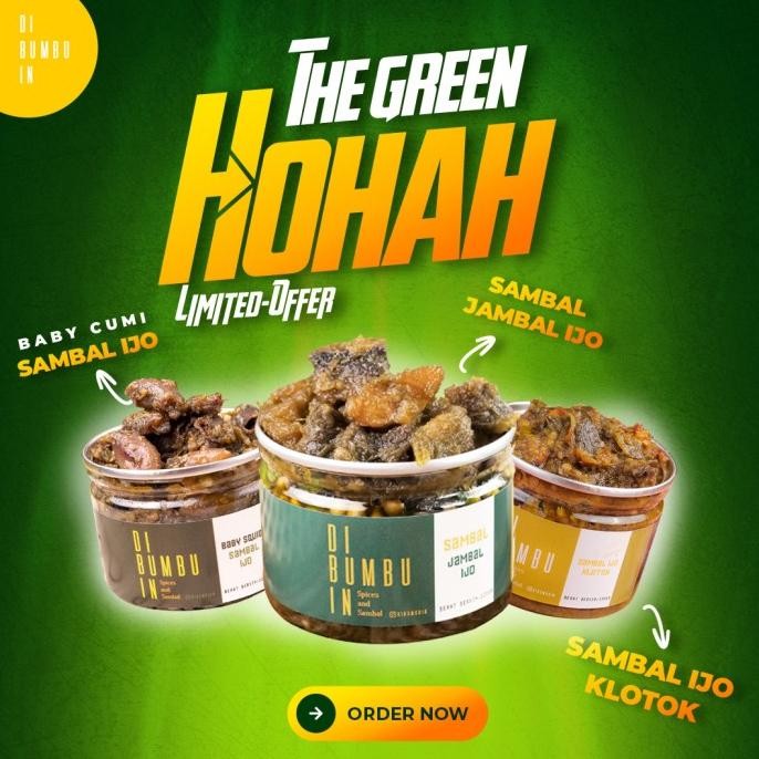 

Paket Sambal The Green ( cumi ijo , ijo klothok dan jambal ijo )