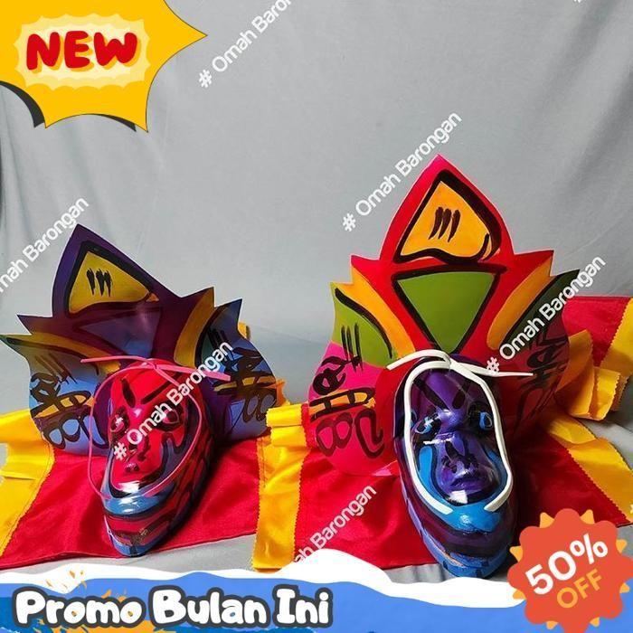 SALE BARONGAN ANAK MAINAN CAPLOKAN SPON UKURAN KECIL MOTIF KAYU DEVIL DSC50%