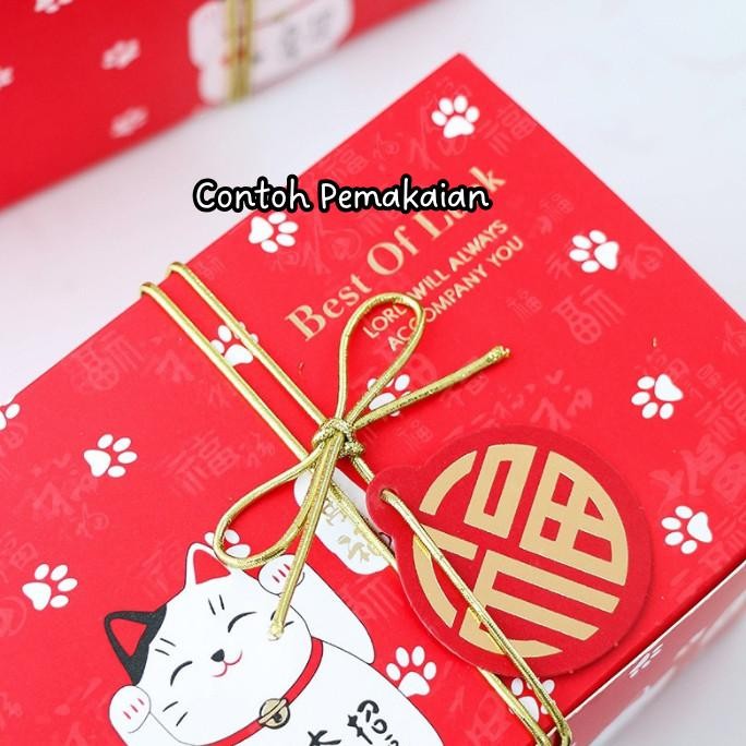 

Diskon! Tali Elastis Karet Emas & Silver Hangtag Hiasan Kotak Kue Hampers Dll