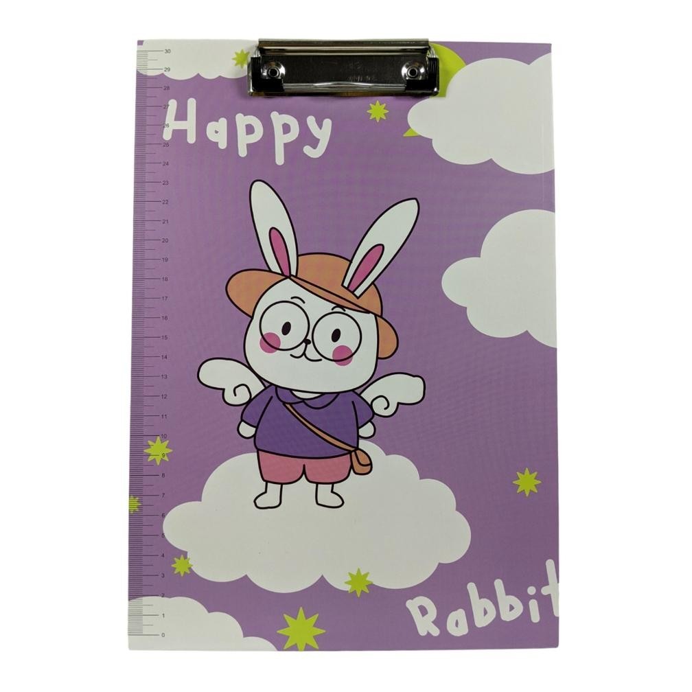y-76 Murah Meriah Clipboard F4 Rabbit / Papan Jalan / Papan Ujian Rabbit / Alas Ujian Premium Murah