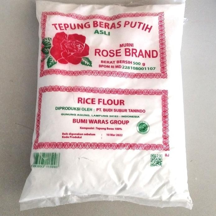 

Terlaris Tepung Beras Putih Rose Brand 500Gr