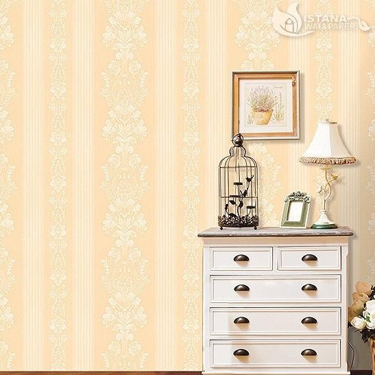 SALE WALLPAPER STIKER STICKER WALLSTICKER DINDING MOTIF BATIK KREM CY1186