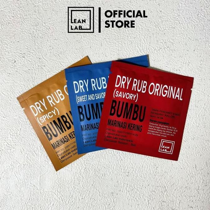 

(Special Live) Leanlab Bumbu Masak Dry Rub Sachet 10g x3 (Original-Cajun-Teriyaki) - Cocok untuk Daging Ayam, Sapi, Ikan, dan Tempe - Bawang, Masakan