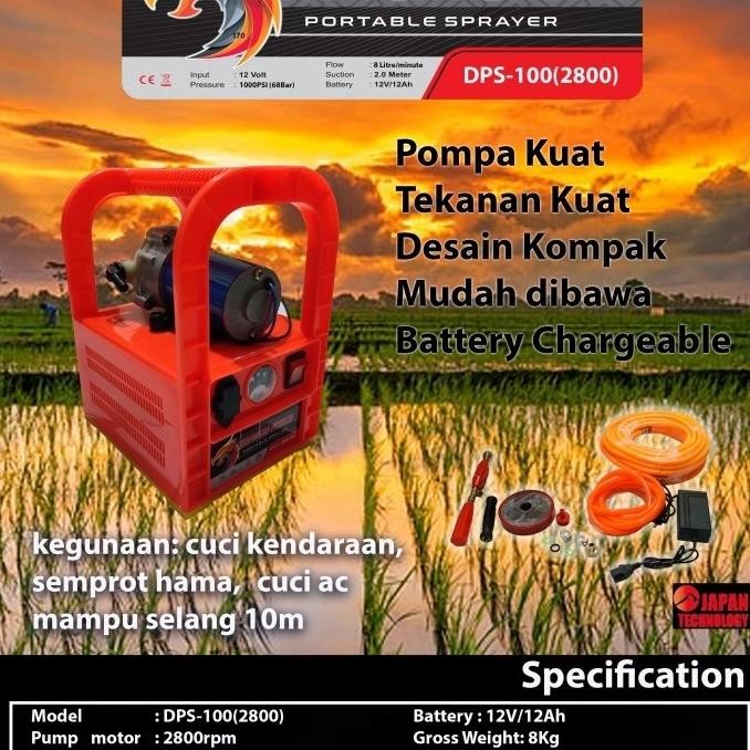 Portable Sprayer Dragon Force Cuci Motor/Ac Semprot Hama New Stok