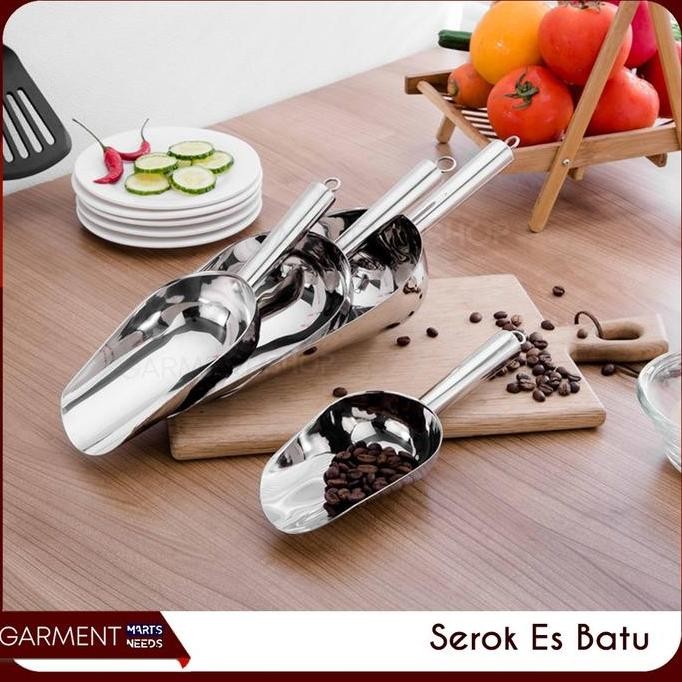 

Terlaris Diskon 10.10 Sekop Es Batu Serokan Biji Kopi Tepung Stainless Steel Sendok Skop Beras Gula Biji Bijian Spatula Ice Cube
