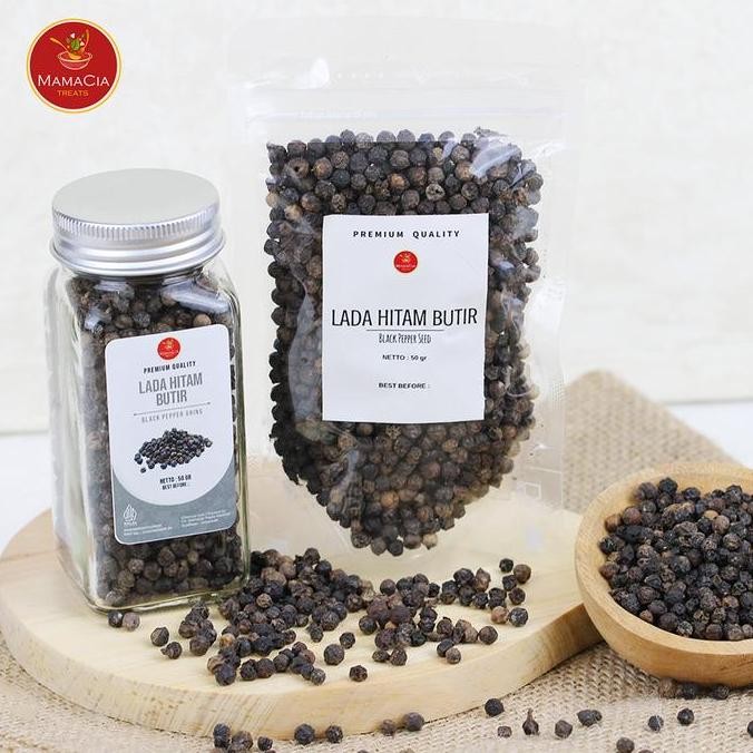 

Mamacia Treats Lada Hitam Butir / Merica Hitam / Whole Black Pepper Bumbu Masak Premium 50 gr