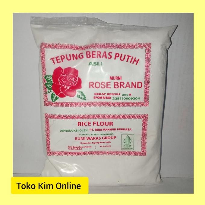

Terlaris Tepung Beras Putih Asli Rosebrand 200Gr
