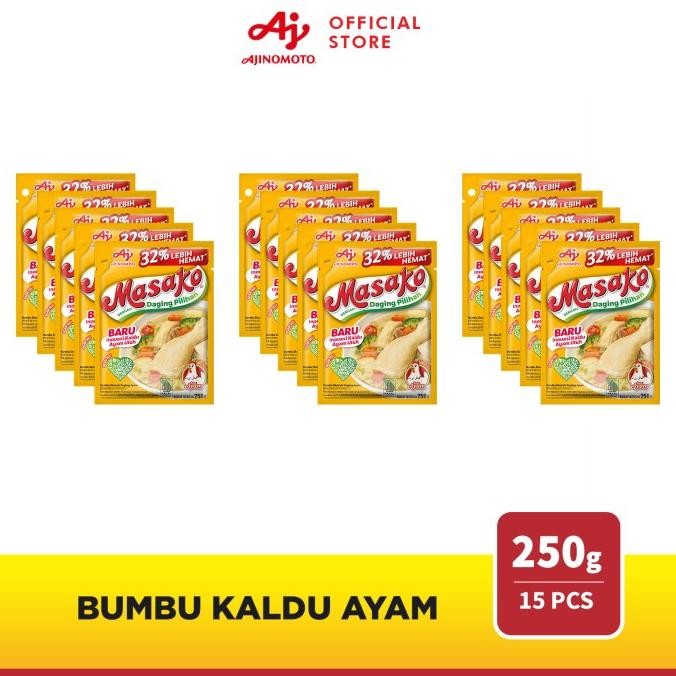 

Terbaru Masako Bumbu Kaldu Ayam Penyedap Rasa 250 gram (15pcs)