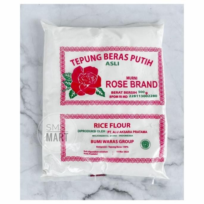 

Terlaris Tepung Beras Putih Rose Brand Rice Flour Kemasan 500 Gram