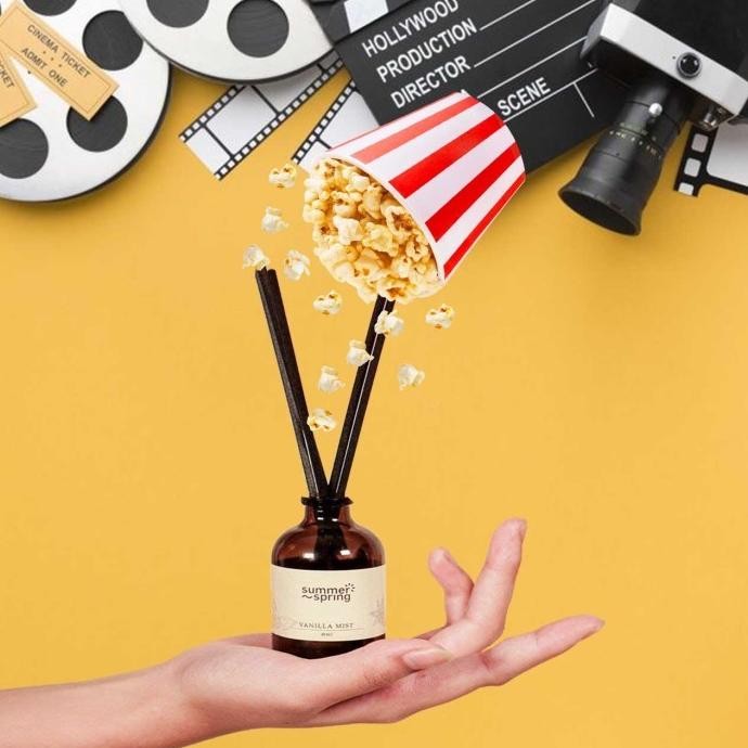 ready dekorasi rumah red diffuser wangi popcorn caramel bioskop