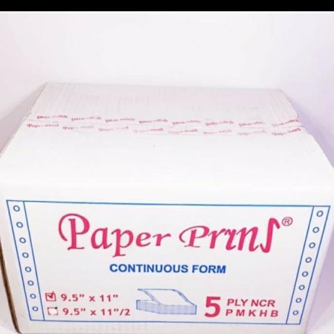 

TERBARU - kertas continuous form 5 ply 9.5X11/2 PAPERPRYNS (PRS-BAGI2)