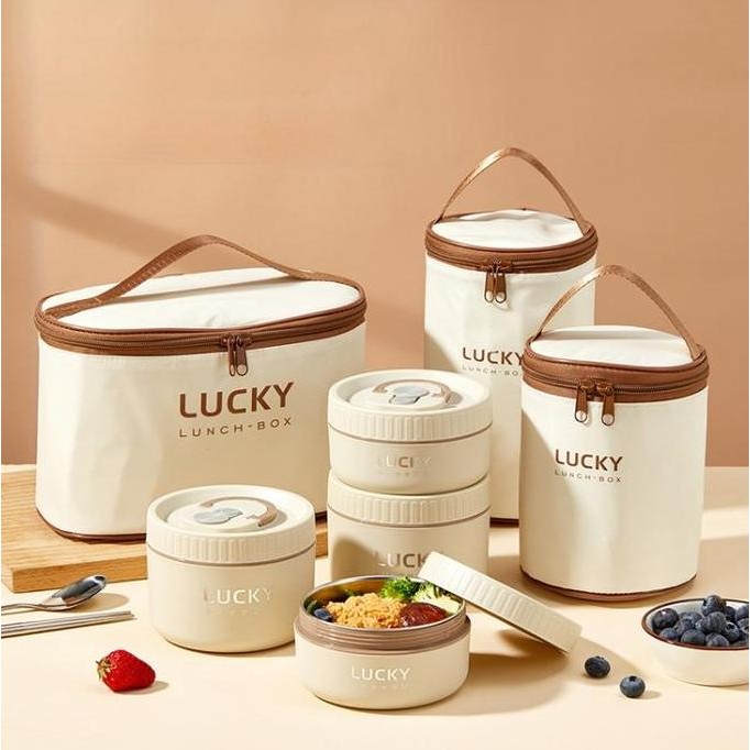 Kotak Makan Stainless Lunch Box Stainless Kotak Makan Stainless Steel 304 Termasuk Peralatan Makan